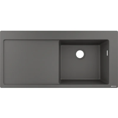 Imagen de hansgrohe S514 F450 fregadero de encastre 450 con escurridor, gris piedra