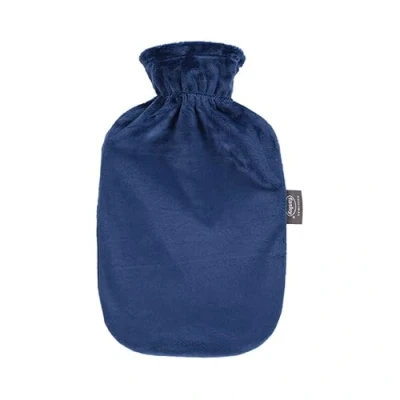 Imagen de Fashy Bolsa de agua caliente con funda flojel, 2 l, color azul marino