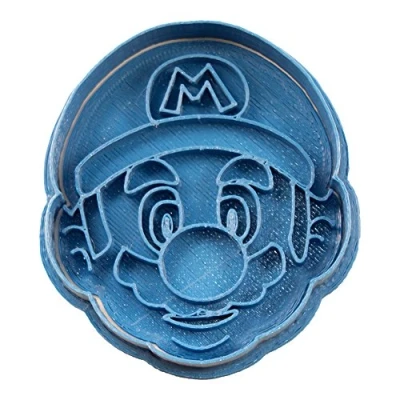 Imagen de Cuticuter Mario Bros Cortador de Galletas, Diseño Cara, Plástico, Azul, 8x7x1.5 cm