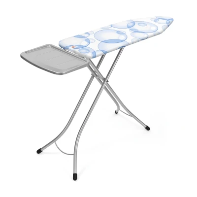 Imagen de Brabantia Mesa de Planchar B con Soporte Sólido Unidad Vapor Universal Ajustable para Diestros y Zurdos No se Desliza Araña Plegable Bubbles 124x38 cm