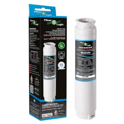 Imagen de FilterLogic FFL 110B 1x Filtro de agua compatible con BALAY SIEMENS BOSCH NEFF UltraClarity 11034151 KSZ50UC0 Cartucho filtrante para frigorífico americano Ultra Clarity carbón cativo Water Filter