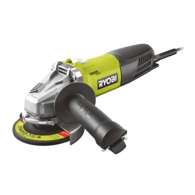 Imagen de RYOBI Amoladora Angular con Cable 800W 125mm 12 000 rpm Entregada 1 Disco de Desbarbar el Metal Ø 125 mm y Mango Lateral 2 Posiciones Protección Anti Arranque RAG800 125G