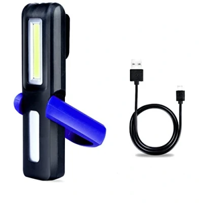 Imagen de htbakoi Linterna Taller Lampara led Recargable Luz de Trabajo Portatil Mecanico Superbrillante Dual Modo(LED + COB) con Base Magnética 360º Gancho para Coche Hogar Camping Carro Uso Emergencia