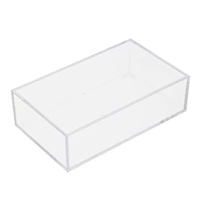 Imagen de Compactor Organizador de cosméticos rectangular, Modelo Crystal, Transparente, Fabricado en poliestireno, Tamaño M, 9.5 x 16 5 cm, RAN6313