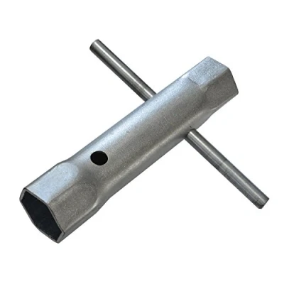 Imagen de Llave para tuercas de contratuercas Faithfull FAISPBOX2732 27 x 32 mm y una barra Tommy.