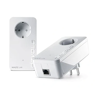 Imagen de devolo Magic 1 LAN Kit de Inicio PLC, para Tener Internet fiable en Toda la casa a través del Circuito eléctrico, el teletrabajo, Enchufe francés