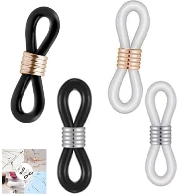 Imagen de LiJuanWang Extremos de Cadena Gafas,40 Piezas Conector para Gafas Cadenas Anteojos Ajustables,Bucle Soporte Correa Gafas,para Gafas,Collar,Correa