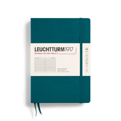 Imagen de LEUCHTTURM1917 359692 Libreta de notas Medium (A5) tapas duras, 251 páginas numeradas, pacific green, líneas