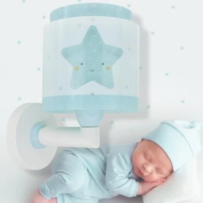Imagen de Dalber Lámpara aplique de pared infantil Baby Dreams Estrella azul, 76019T, E27