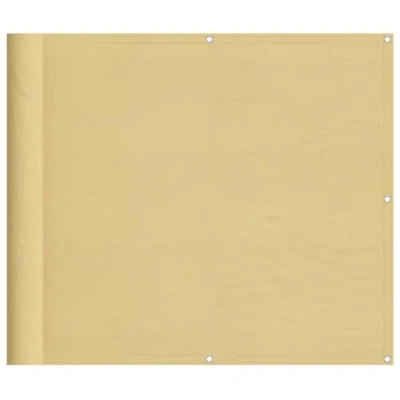 Imagen de vidaXL Pantalla de Balcón, Mampara Impermeable Privacidad, Protección UV, Toldo para Jardín Patio Piscina, 100% Poliéster Oxford Color Arena