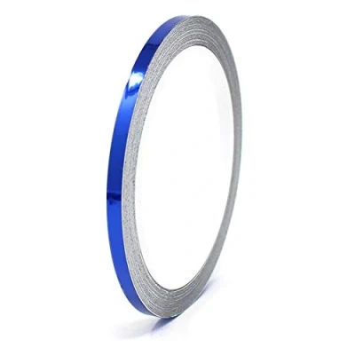 Imagen de 8,5 metros tiras decorativas para coche moto barco modelismo rayas la artesanía manualidades (Azul cromado, 5mm)