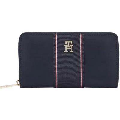 Imagen de Tommy Hilfiger Cartera Mujer Poppy con cremallera, Azul (Space Blue Corp), Talla Única