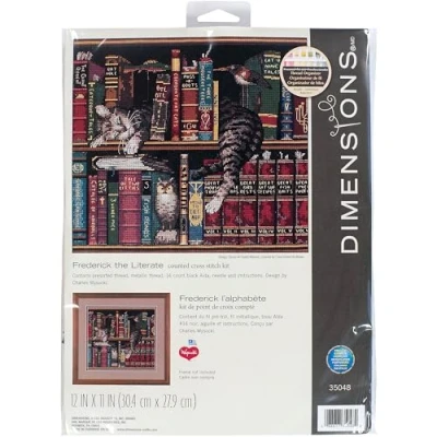 Imagen de Dimensions FRED&#039;CK The Literate, algodón y Aida, Multicolor, 1