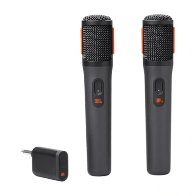 Imagen de Micrófono JBL PartyBox, Digital inalámbrico, Pack 2 micrófonos, Compatibles con todos Partybox JBL, 20 h duración, Hasta 30m distancia, Negro