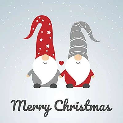 Imagen de 20 servilletas de gnomo con corazón Merry Christmas Invierno Navidad Decoración mesa 33 x cm
