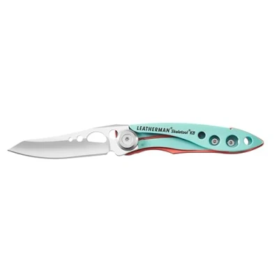 Imagen de Leatherman Skeletool KB Navaja con Hoja de Acero Inoxidable y Abrebotellas, Azul Rosa