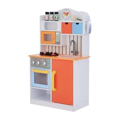Imagen de Teamson Kids Cocina De Juguete Madera con Utensilios para Niños TD 11708R