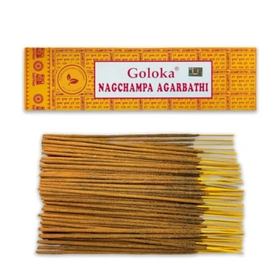 Imagen de Varillas de Incienso Goloka Nag Champa 1 Paquete 100 g (70 90 Varillas) Aromaterapia Meditación Yoga Packaging EcoFriendly