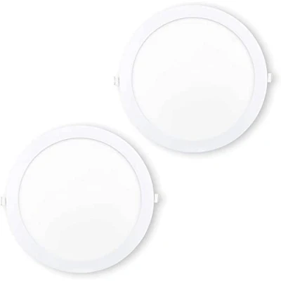 Imagen de CLAR Hybec Downlight LED techo empotrable 24W, Foco Interior techo, Driver incluido, Luz Fria 6500ºK (24W Pack 2)