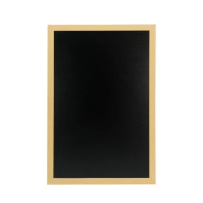 Imagen de Securit Woody Pizarra de pared enmarcada (40 x 40 cm, madera teca), color negro
