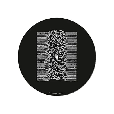 Imagen de Joy Division Alfombrilla giratoria para tocadiscos mezclar, rascar DJ y escuchar en casa (diseño de placeres desconocidos), producto oficial, color negro
