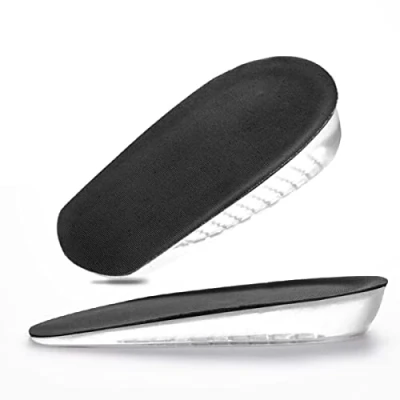 Imagen de Qrity 1 Pare Plantilla Fabricadas en Gel de Silicona 1CM, Invisibilidad Cómodos Plantillas, Deportes Taloneras Elásticas Amortiguadoras para Hombres