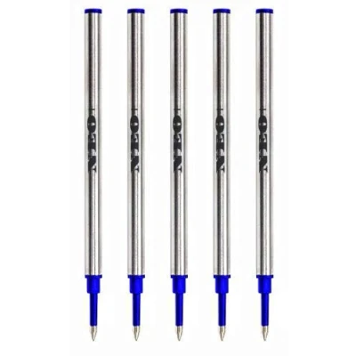 Imagen de Recambios de bolígrafo NEO + Rollerball, azul (paquete 5) compatible con la mayoría los bolígrafos recargables (5 TINTA AZUL)