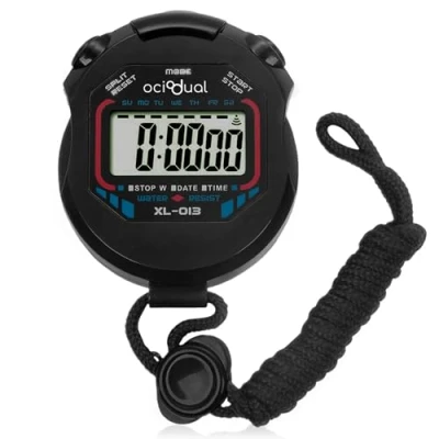 Imagen de OcioDual Cronometro Digital Deportivo Reloj Alarma XL 013 Negro Pantalla LCD Luz con Correa para Atletismo Natacion