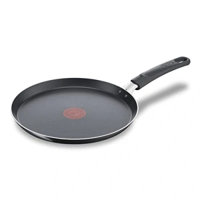 Imagen de Tefal Sartén para crepes Day On de 25 cm, revestimiento antiadherente duradero, compatible con todos los quemadores excepto inducción, función señal térmica, crepera fácil limpiar, B56410AZ