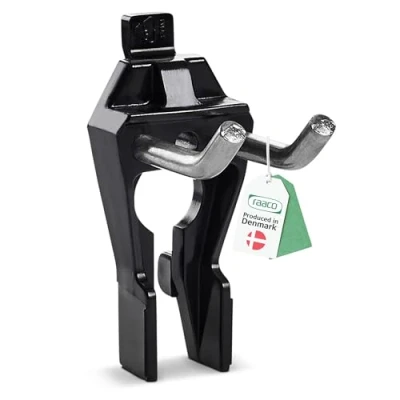 Imagen de raaco Gancho Doble 2 30 mm para Panel Perforado y Organizadores de Herramientas, Longitud mm, Ideal Herramientas Pesadas, Set 3 Ganchos Resistentes Acero Poliacetal