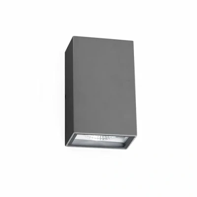 Imagen de FARO BARCELONA 70812 Ling Aplique (Bombilla incluida) LED, 6W, Aluminio inyectado y difusor de Cristal Transparente, Color Gris