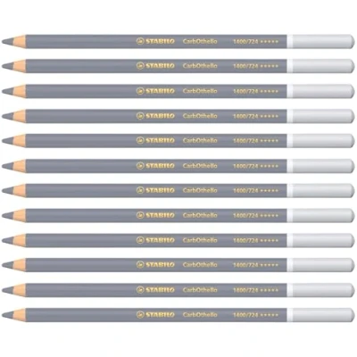 Imagen de Lápiz de Color tiza pastel STABILO CarbOthello Caja con 12 unidades gris frío 3