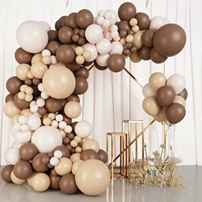 Imagen de Arco para Globos Marrón, Retro Café Guirnalda Marrón Desnudos Decoración Cumpleaños, Boda, Compromiso, Baby Shower, Aniversario