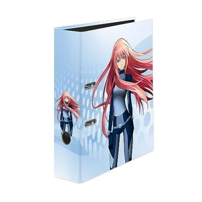 Imagen de Falken carpeta con diseño de chica manga original, fabricada en Alemania, 8 cm ancho, DIN A4, vegana, cartas, oficina, plástico, ranuras