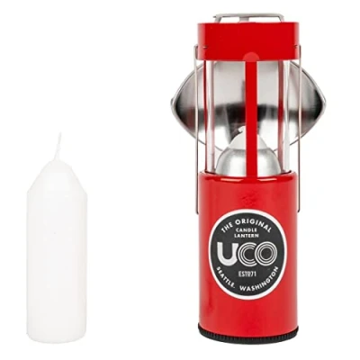 Imagen de UCO Candle Lantern Kit 2.0 Farol de Vela, Unisex, Revestimiento Polvo Rojo, Talla única