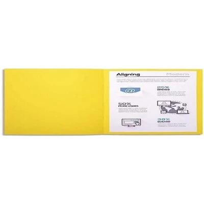 Imagen de Exacompta Ref. 410005E Förpackning med 100 st Forever® 220 g/m2 styva mappar 100% återvunna och Blue Angel certifierade storlek 24 x 32 cm för A4 format färg gul