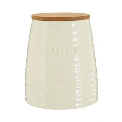 Imagen de Premier Housewares Bote de azúcar Winnie Crema, Cerámica, 12 x 14 cm