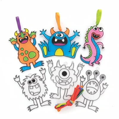 Imagen de Baker Ross FE666 Juego de Manualidades Atrapasoles Monstruos Paquete 10, para Fiestas Halloween y Cumpleaños Infantiles