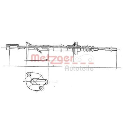 Imagen de METZGER 1402.3 Cable de Embrague COFLE FIAT: Cinquecento