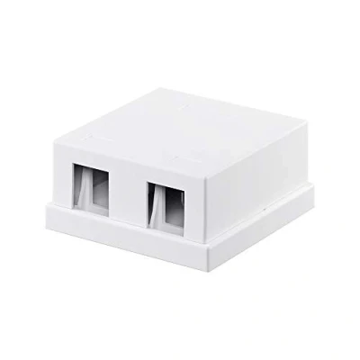 Imagen de Goobay 79366 Keystone Carcasa vacía Keystone, conexión de Enchufe sistemática, 2 Puertos, para Cat, Sat, LAN, HDMI, USB, Blanco
