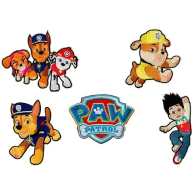 Imagen de Mono de Quick Número 304 Paw Patrol, Juego 5 con el logotipo Aplicaciones termoadhesiva (, poliéster, multicolor, 8 cm,