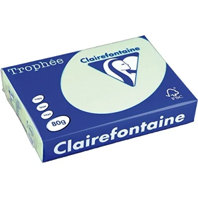 Imagen de Clairefontaine Trophée Resma de papel, 80 gr/m², 500 hojas, A3 (42 x 29.7 cm), color verde