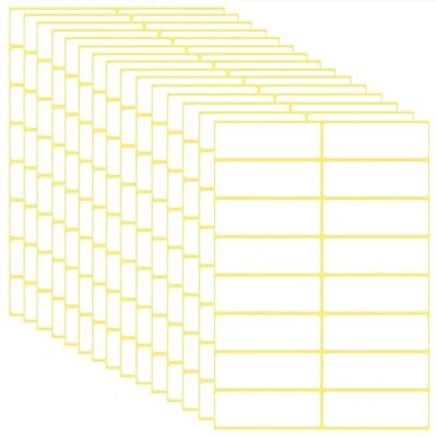 Imagen de SamHeng 240 Piezas Etiquetas Adhesivas Pegatinas Blancas 25x76 mm Autoadhesivo Etiqueta Imprimible Rectángulo Multiuso para Botella Carpeta de Archivo Caja Tarros Escuela Oficina Cocina