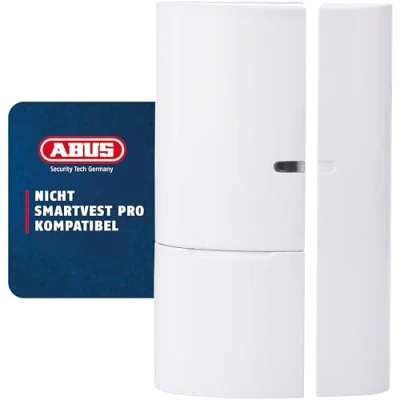Imagen de ABUS Detector de apertura Smartvest para sistema alarma inalámbrico utilizable en puertas y ventanas ganador la prueba instalación inalámbrica blanco 38830
