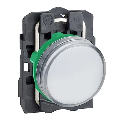 Imagen de Schneider Electric XB5AVM1 Piloto Luminoso Redondo Diámetro 22, IP65, LED Integral, 240 V, Terminales, Blanco