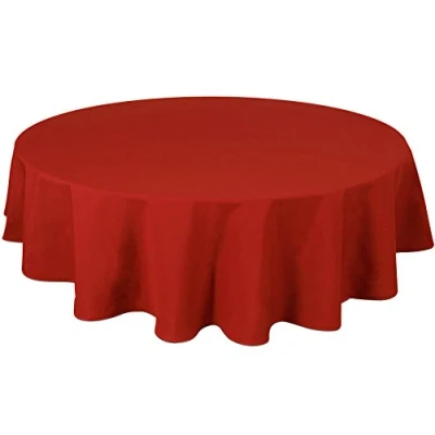 Imagen de Home Direct Mantel 100% poliéster, Redondo 140cm Rojo