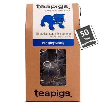 Imagen de Teapigs Earl Grey Strong Té hecho con hojas enteras (1 paquete de 50 bolsitas té)