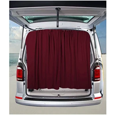 Imagen de BREMER SITZBEZÜGE Cubierta para Puerta de Maletero, protección Solar, Cortina Compatible con Peugeot Traveller a Partir 2016 en Color Rojo Vino