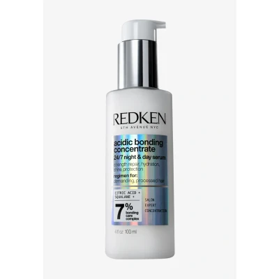 Imagen de Redken Sérum 24/7 Día y Noche Sin Aclarado para Cabello Dañado con Ácido Cítrico, Poliglutámico Escualano, Reparación Profunda Fragancia a Lavanda, Acidic Bonding Concentrate, 100 ml