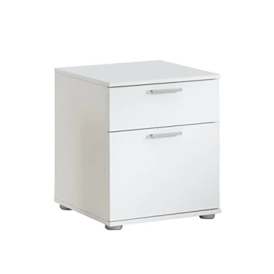 Imagen de FMD Möbel Jack 3 Mesilla de Noche, Madera, Blanco, 45x38x53 cm